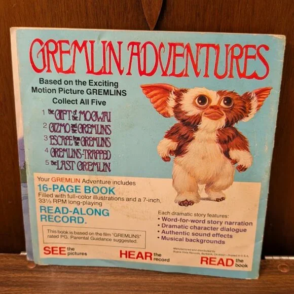 Set of 5 1984 Gremlins 7in. 33.5 RPM Record & Books - Picture 3 of 10